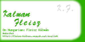 kalman fleisz business card